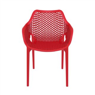 Air XL Outdoor Dining Arm Chair Red ISP007 360° view