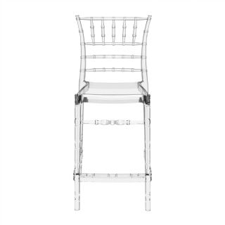 Chiavari Polycarbonate Counter Stool Transparent Clear ISP084 360° view