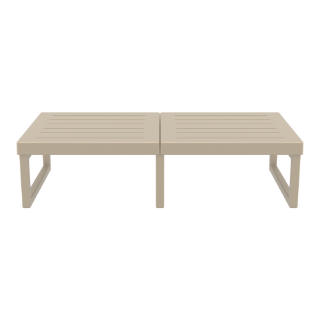 Mykonos Rectangle Outdoor Coffee Table White ISP138 360° view