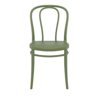 Victor Resin Outdoor Chair Olive Green ISP252 360° view