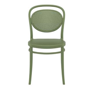 Marcel Resin Outdoor Chair Dark Gray ISP257 360° view