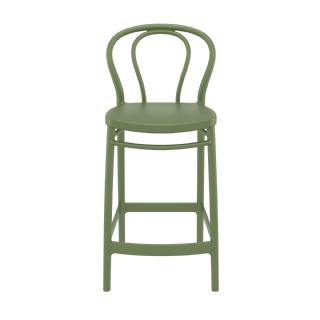 Victor Outdoor Counter Stool White ISP261 360° view