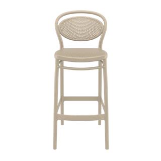 Marcel Outdoor Bar Stool White ISP269 360° view