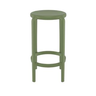 Tom Resin Counter Stool Taupe ISP287 360° view