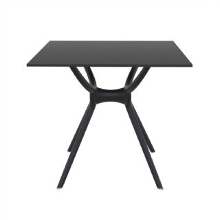 Air Square Outdoor Dining Table 31 inch Black ISP700 360° view