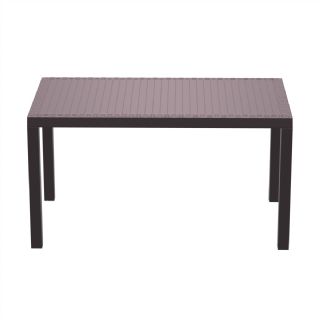 Orlando Wickerlook Resin Rectangle Patio Dining Table Rattan Gray 55 inch. ISP878 360° view