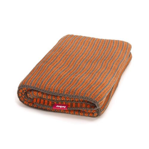 Fatboy® Klaid Large Throw Blanket Taupe/Neon Orange FB-KLAID-TPE-ORG