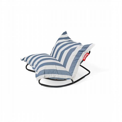 Fatboy® Original Outdoor Beanbag and Rocker Bundle Stripe Ocean Blue FB-JKTFLD-RNR-STROB