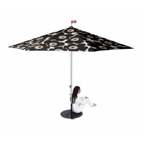 Flowerpowersol 11 Feet Patio Umbrella Unikko Black FB-FPS-UNKBLK