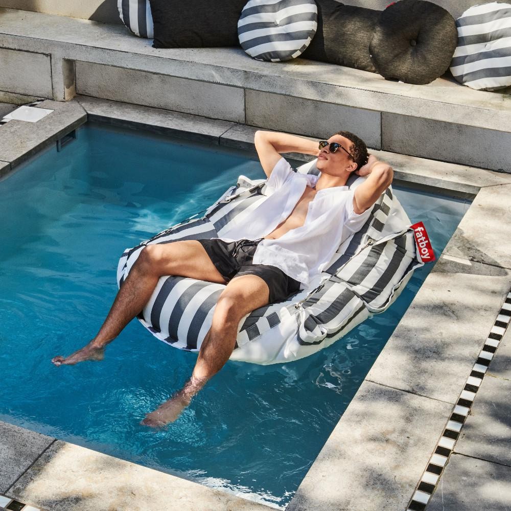 Fatboy® Original Floatzac Floating Bean Bag Lounge Stripe Ocean Blue