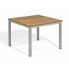 Travira Aluminum Teak-Top Square Dining Table 39 Inch OG-TV39