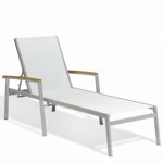 Travira Aluminum Sling Stackable Chaise Lounge Natural OG-TVL80C