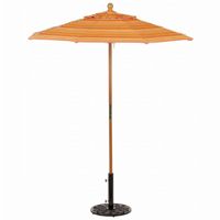 Wood Pole Octagon Market Umbrella 6 Feet Shade - Stripes OG-U6