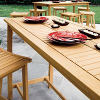 Wood outdoor patio furniture