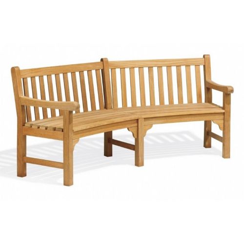 Shorea Wood Essex Outdoor Curved Bench 83 inch OG-EXC83