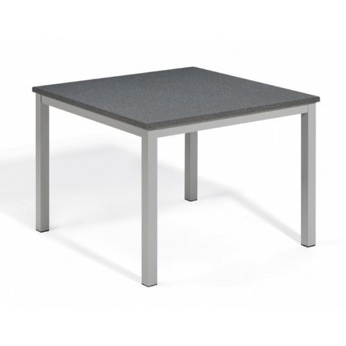 Travira Aluminum Alstone Graphite Top Square Dining Table 39 Inch OG-TV39TAP