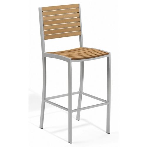 Travira Aluminum Tekwood Natural Outdoor Bar Chair OG-TVBCH-N-PC-F