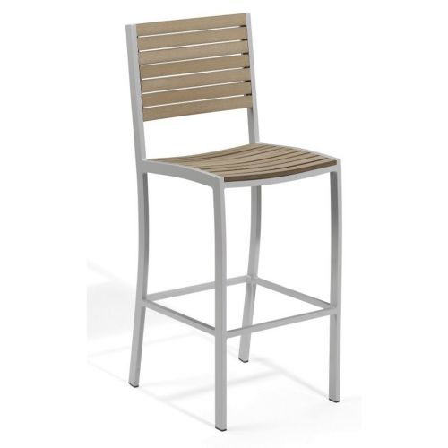 Travira Aluminum Tekwood Vintage Outdoor Bar Chair OG-TVBCH-V-PC-F