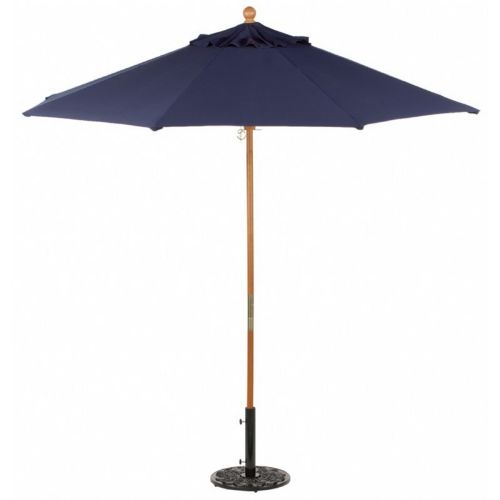 Wood Pole Octagon Market Umbrella 9 Feet Shade - Navy Blue OG-U9-NV