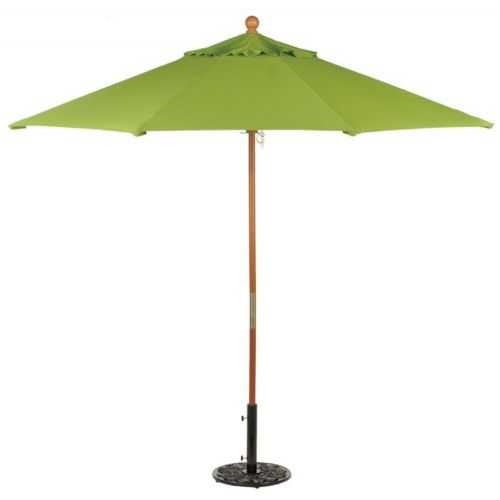 Wood Pole Octagon Market Umbrella 9 Feet Shade - Stripes OG-U9