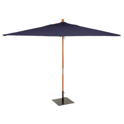 Wood Pole Rectangle Market Umbrella 10 Feet Navy Blue Shade OG-UR10-NV