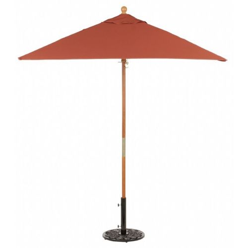 Wood Pole Square Market Umbrella 6 Feet Shade OG-US6NA