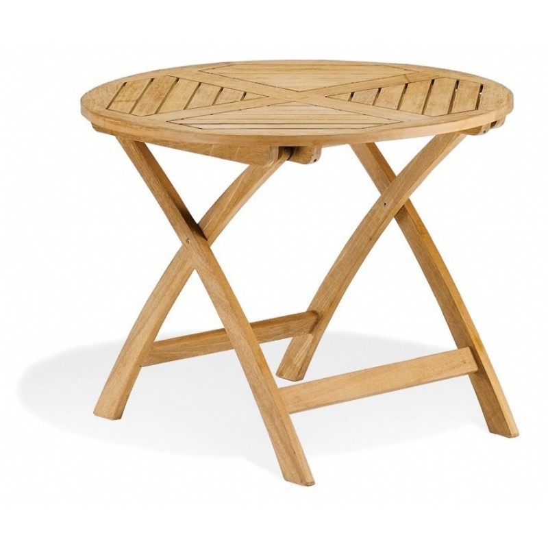 Shorea Wood Somerset Round Folding Outdoor Dining Table 36 inch OG