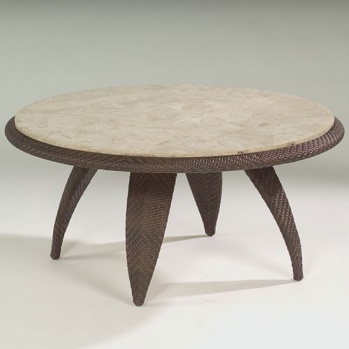 Bali All-Weather Cocktail Table with Stone Top 40 inch WC-S533213