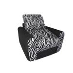 Fun Furnishings Black Zebra Chair Sleeper FF-20209