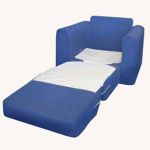 Fun Furnishings Blue Micro Suede Chair Sleeper FF-20231