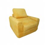 Fun Furnishings Canary Yellow Micro Suede Chair Sleeper FF-20203