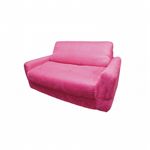Fun Furnishings Fuchsia Micro Suede Sofa Sleeper With Pillows FF-11204
