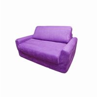 Fun Furnishings Purple Micro Suede Sofa Sleeper With Pillows FF-11206