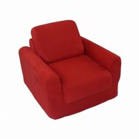 Fun Furnishings Red Micro Suede Chair Sleeper FF-20232