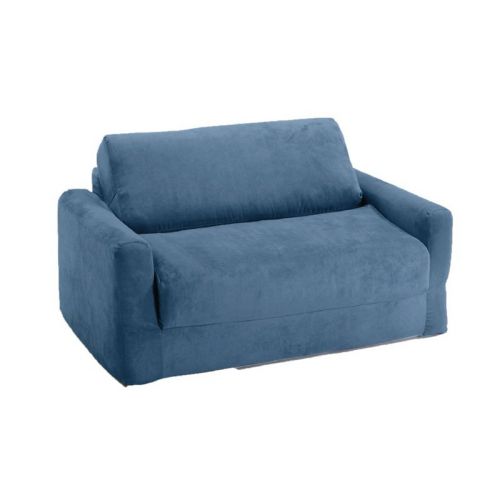Fun Furnishings Blue Micro Suede Sofa Sleeper FF-10231