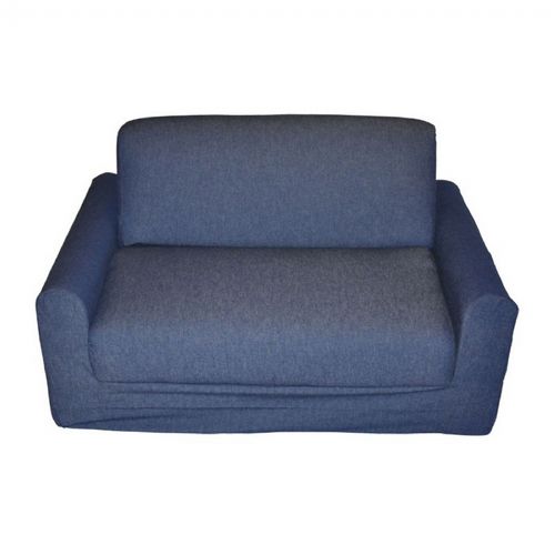 Fun Furnishings Denim Sofa Sleeper With Pillows FF-11101
