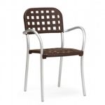 Aurora Outdoor Arm Chair with Espresso Seat NR-60250