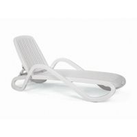 Adjustable Eden Resin Chaise Lounge with Arms - White NR-40414