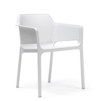 Net Contemporary Outdoor Arm Chair White NR-40326