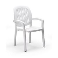 Ponza Resin Stacking Dining Chair White NR-40268