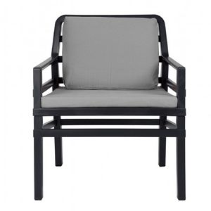 Aria Relax Chair in Anthracite With Cushions in Grey NR-40330