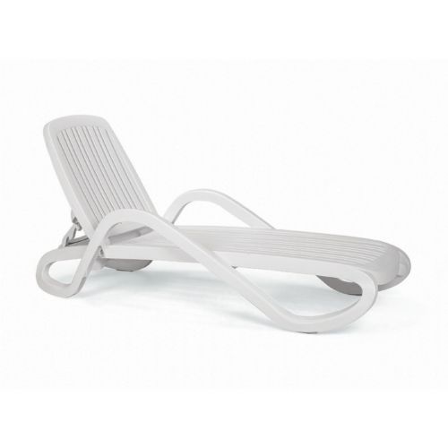 Adjustable Eden Resin Chaise Lounge with Arms - White NR-40414-00-000