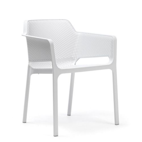 Net Contemporary Outdoor Arm Chair White NR-40326-00