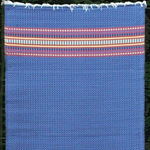 Outdoor Carpet Mat 4' × 6' Serape Dark Blue MMSER46DB