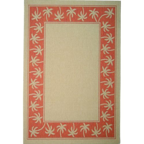 Palms 8' × 10' Outdoor Rug Cream-Terra ORS04-11-8X10