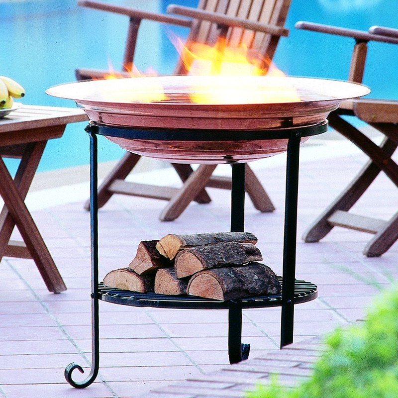 Elevated Copper Fire Pit 30" U91000 CozyDays