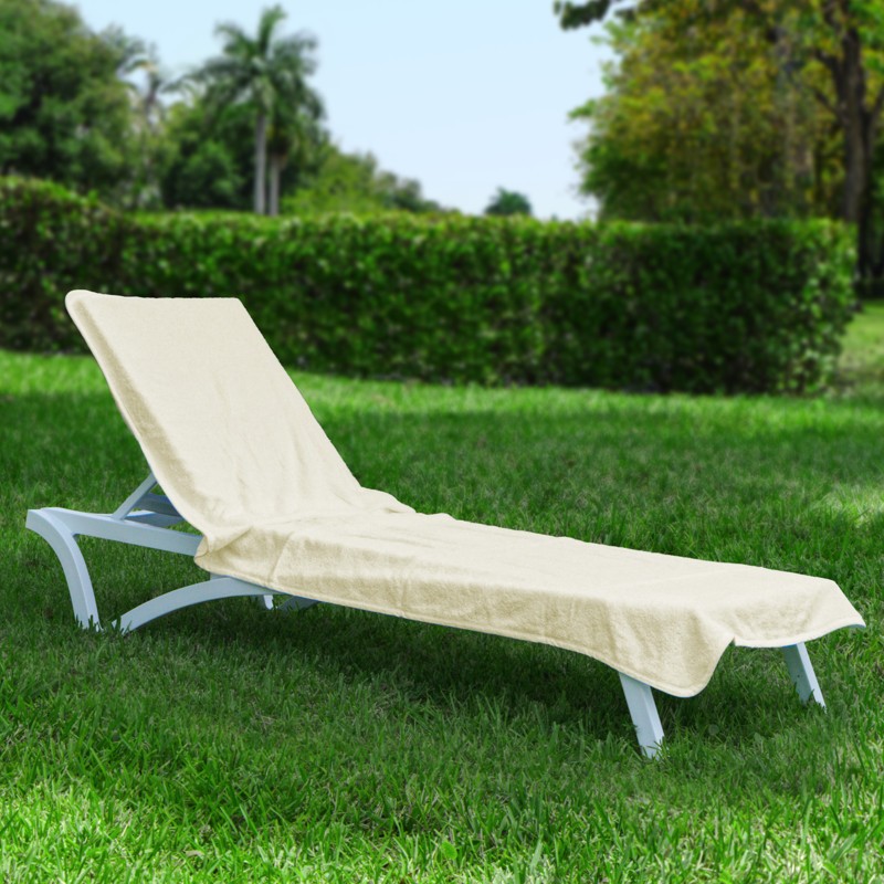 Resort Chaise Cover Towel Light Beige HFG002BEI CozyDays