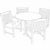 Veranda Patio Small Round Table and Chairs Set Cover 60"D CAX-71912 #2