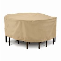 Terrazzo Round Table and Chairs Patio Set Cover 94"D CAX-58222