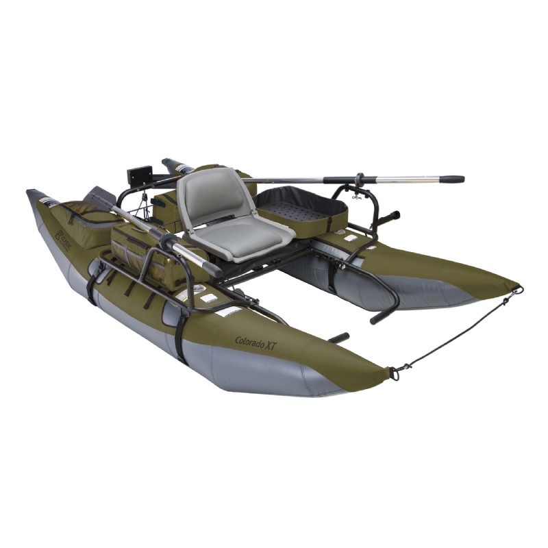 Colorado XT Inflatable Pontoon Fishing Boat Sage/Gray CAX69770 CozyDays